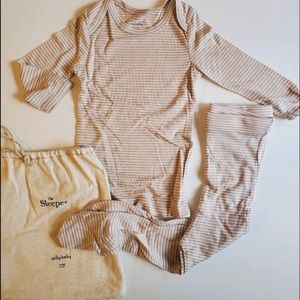 Solly baby striped 2 piece outfit- sleeper